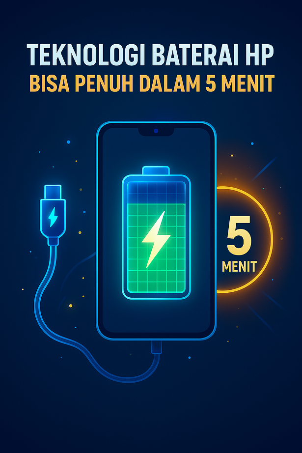 Teknologi Baterai HP Terbaru 2025 Bisa Penuh Dalam 5 Menit