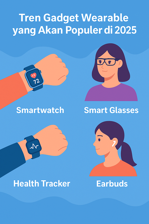 Tren Gadget Wearable 2025 – Smartwatch, Smart Glasses, dan Health Tracker