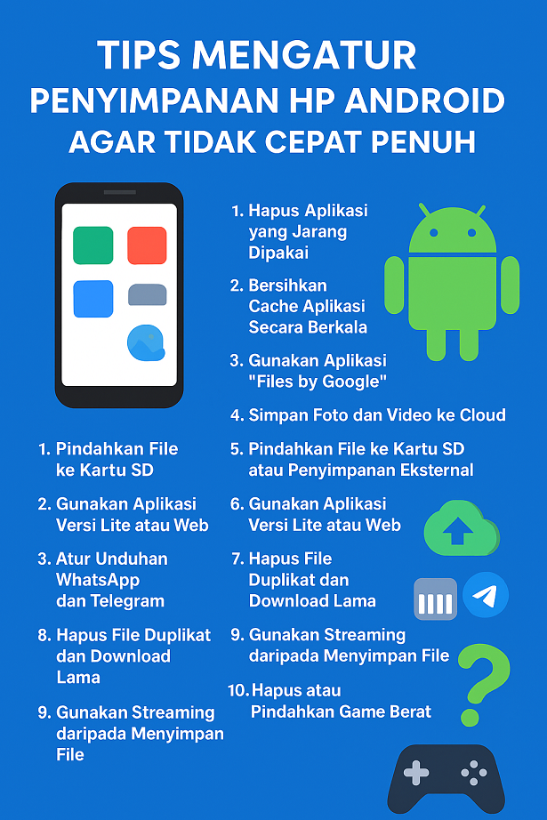 Cara Mengatur Penyimpanan HP Android agar Tidak Cepat Penuh