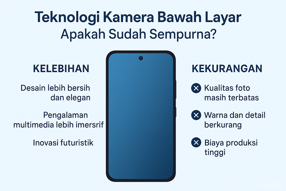 teknologi kamera bawah layar pada smartphone modern