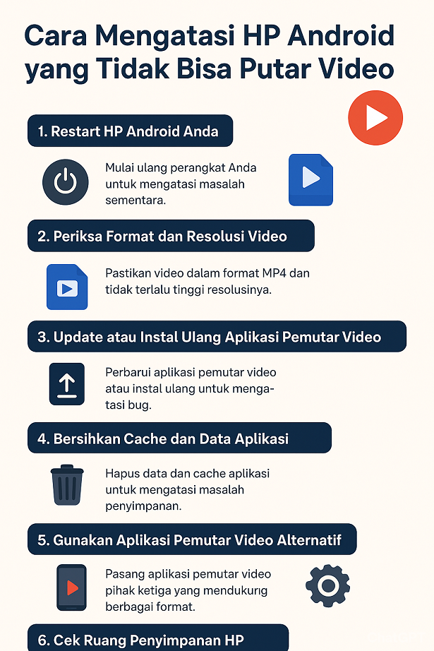 Cara Mengatasi HP Android yang Tidak Bisa Putar Video
