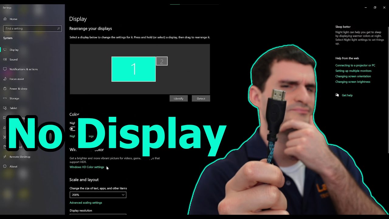 Memilih mode Extend dengan Windows + P