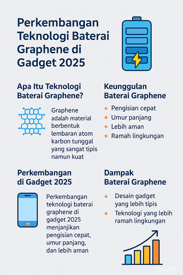 perkembangan teknologi baterai graphene di gadget 2025