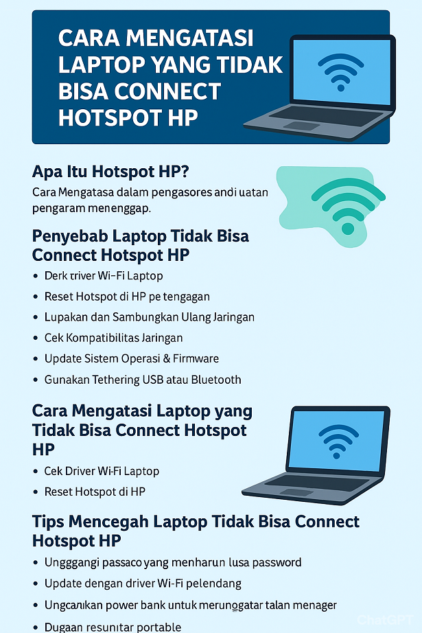 Cara Mengatasi Laptop yang Tidak Bisa Connect Hotspot HP
