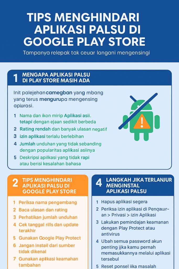 Tips Menghindari Aplikasi Palsu di Google Play Store