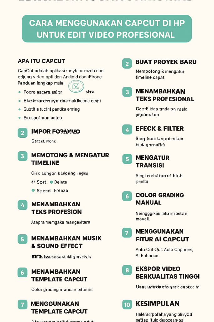 cara menggunakan CapCut di HP