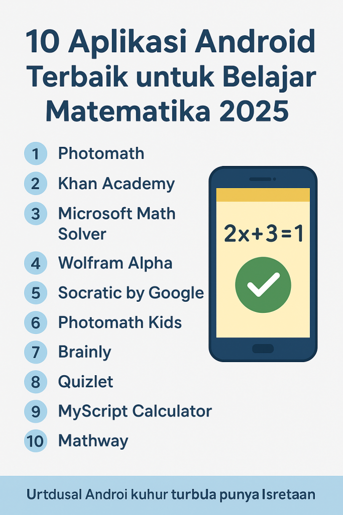 aplikasi Android terbaik untuk belajar matematika 2025