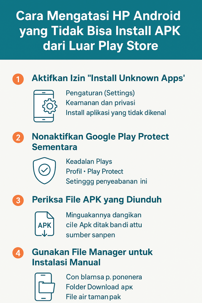 cara mengatasi HP Android yang tidak bisa install APK dari luar Play Store