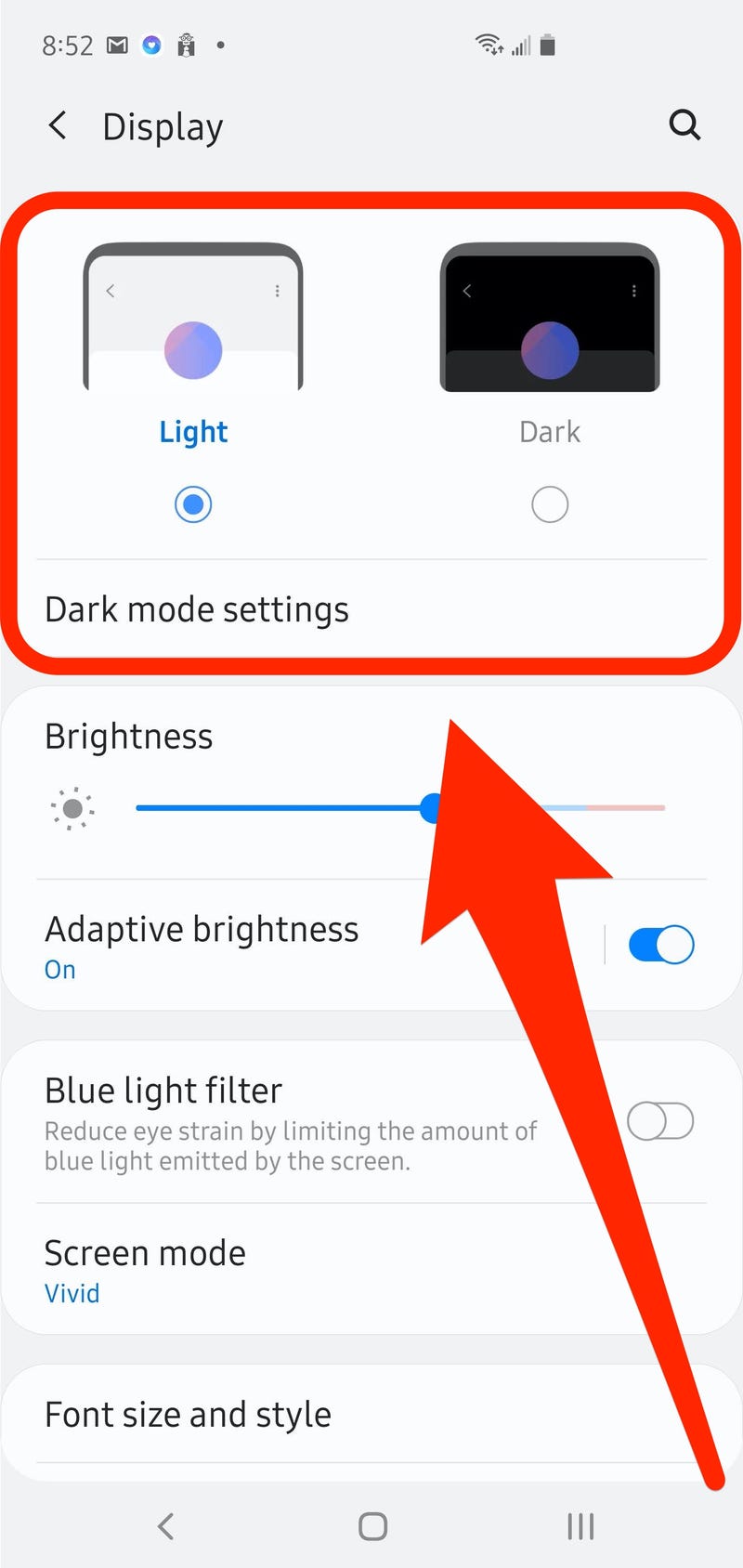 Panduan mengaktifkan dark mode di Android